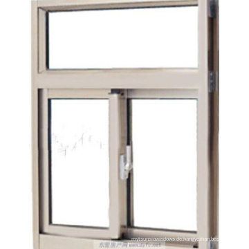 Einfaches / Doppeltes ausgeglichenes Glas-Aluminiumschiebefenster